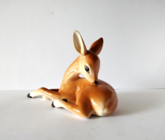 GYÖNYÖRŰ NAGY PORCELÁN ŐZIKE SZOBOR,NIPP