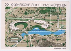 Németország / NSZK / légiposta bélyeg blokk 1972