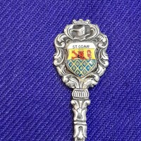 St.Goar zománc címeres souvenir, ezüstözött dísz kiskanál.