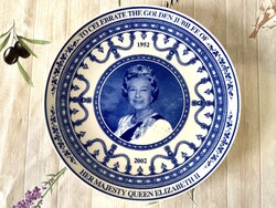 II. Erzsébet királynő emlék tál - Wedgwood porcelán