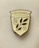 TERTA 10 éves törzsgárda jelvény dobozában