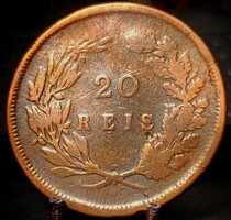 Portugália 20 Reis, 1891 Verdejel nélkül C11C2
