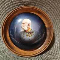 Ferenc József Antik Porcelán Kép