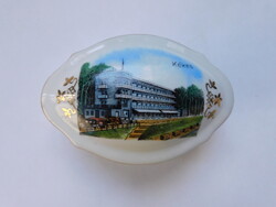 Retro Zsolnay bonbonier Kékes felirattal