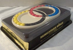 Varázs Gyűrű (Hungarian Rings,Bűvös karilka) logikai játék 1982 bontatlan csomagolás-Rubik-éra-retro