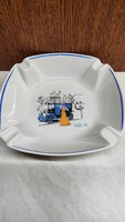 Hollóházi porcelán hamutál  Főtaxi