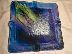 Muranoi dísz üveg tál hibátlan szép állapotban 21x21,5 cm.