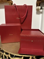 Cartier Ékszerdoboz / óradoboz dobozzal és papír táskával egyben