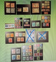 Bélyeggyűjtemény Magyar Királyi Posta bélyeg bélyegalbum mintegy 90 db hazai  együtt és külön