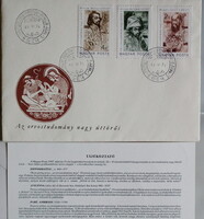 FDC pár - 1987. Orvosok (I.) bélyesor 2 borítékon, tájékoztatóval; Az orvostudomány nagy úttörői