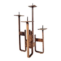 Brutalista réz iparművész gyertyatartó - 52605