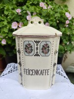 Fajansz konyhai tároló ( kávétartó)