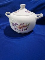 Alföldi porcelán tölcsérvirág mintás leveses tál