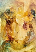 Buday Mihály (1953 - ) A Szépség c. festménye Eredeti Garanciával!