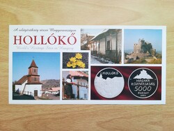 MNB érme ismertető, prospektus - 5000 Forint  2003  Hollókő