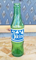 Retro  Viking üdítős üveg festett címkével