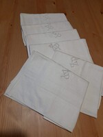 6 db régi damaszt szalvéta / terítő ZP monogrammal