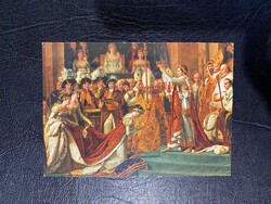 Napoleon magkoronázza Joséphine-t. 1804.XII.2.A párizsi Notre-Dame katedrálisban.Színes képeslap.
