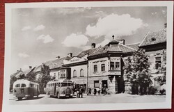 Pápa Fő tér Festék-Ház képeslap 1960 körül