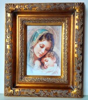 Mária a gyermek Jézussal, porcelánra készült kép