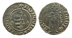 I. Lajos denár ÉH429/q, de felette liliom, H542