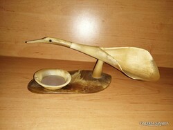 Retro faragott tülök szaru madár - 25 cm hosszú (7p)