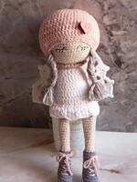 KIÁRUSÍTÁS!BÁJOS  HORGOLT(AMIGURUMI)TÜNDÉR BABA FIGURA! 25cm