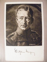 Régi katonai képeslap Vilmos porosz királyi herceg fotója (Kronprinz Friedrich)feldposkarte1914/1915