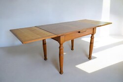 Vintage fa asztal bővíthető asztallappal
