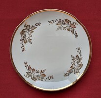 Bareuther Waldsassen Bavaria német porcelán kistányér süteményes tányér virág mintával arany széllel