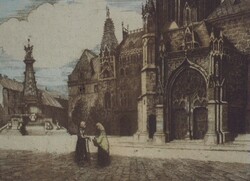 Conrad Gyula (1877-1959) : Műemlékek a Várban (1921) / Mátyás templom
