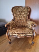Gyönyörű Chesterfield, neobarokk fotel