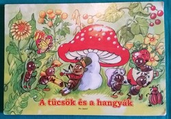 A tücsök és a hangyák - grafika: Radványi Zsuzsa > Gyermek- és ifjúsági irodalom > Leporelló