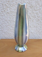 Retro lüsztermázas iparművészeti kerámia váza, 20,5 cm