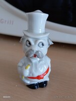 Bólogató kutya porcelán Wagner Apel Bertram 7 cm feje levehető