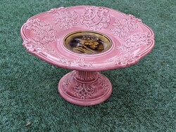 Villeroy & Boch Schramberg antik majolika talpas tál, kínáló, asztalközép