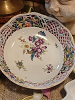 Antik herendi áttörtszélű tál, old hungarian  herend porcelain bowl