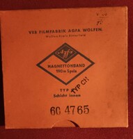 Old Agfa tape with original box, like new, 14x13 cm.
