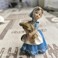 Kék ruhás kislány, mini  figurális szobor eladó!  10 cm