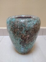 RAHMER: ART DECO KERÁMIA VÁZA, JELZETT, 16 CM