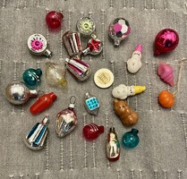 Régi, retro ,üveg  Karácsonyfadísz  Szovjet mini díszek