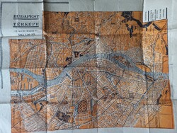 Régi széthajthatós Budapest térkép 1947-ből