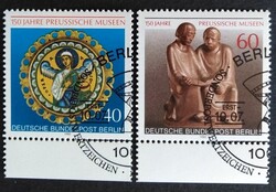 BB625-6psz / Németország - Berlin 1980 Berlini Porosz Múzeum bélyegsor pecsételt ívszéli