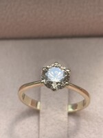 Egyedi 1,37 ct természetes gyémántgyűrű eladó – 14K arany, tanúsítvánnyal