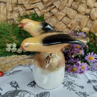 Bodrogkeresztúri kerámia madár pár sárgarigó
