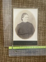 Regi kabinet fotó kb 10 x 15 cm holgy antik kemény hatlapos fénykép