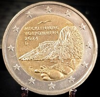 Németország 2 euró, 2024 Mecklenburg-Nyugat-Pomeránia , Königstuhl Verdejel "G" - Karlsruhe A04E2