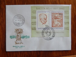 FDC 1981. Bartók Béla blokkal
