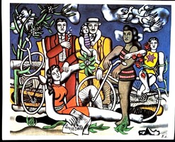 Fernand Léger- litográfia-  Les Loisirs, Hommage à Louis David.- 50x40 cm