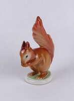 1V752 Kőbányai porcelán mókus 14 cm